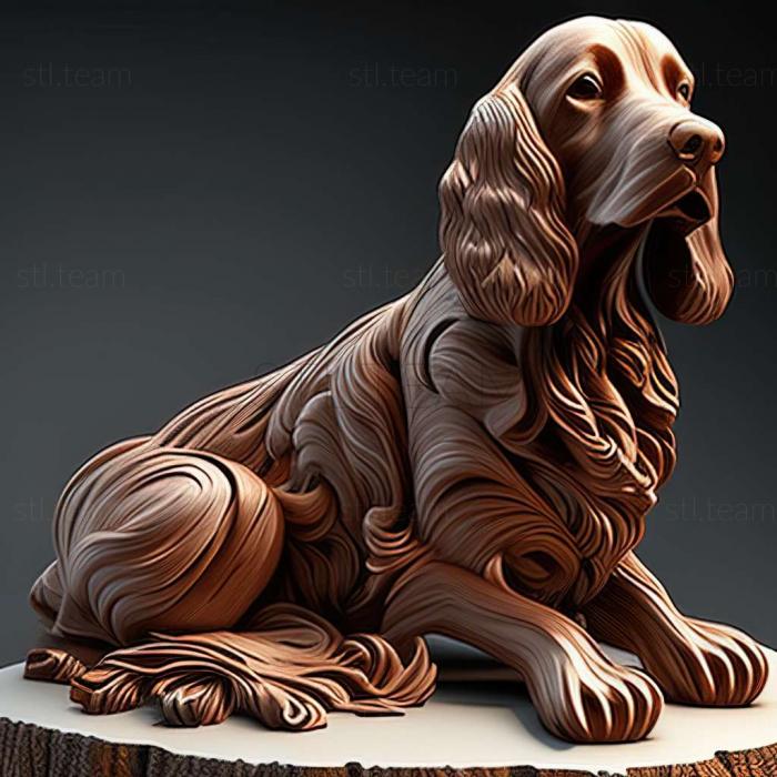 3D model Russian Hunting Spaniel dog (STL)