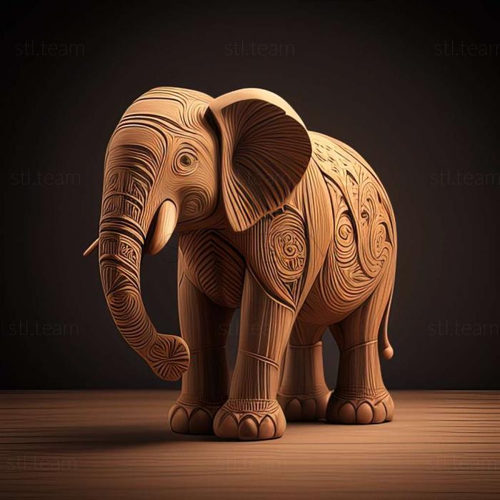 3D model Batyr elephant famous animal (STL)