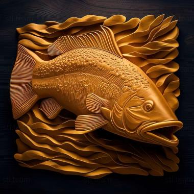 3D model Golden catfish fish (STL)