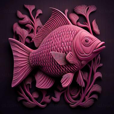 3D модель Риба мюнчхаузія рожева (STL)