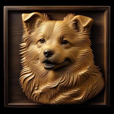 3D model Hokkaido dog breed dog (STL)