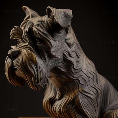 3D model Zwergschnauzer dog (STL)