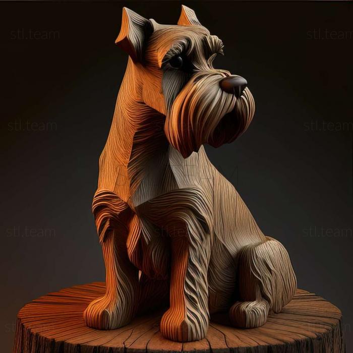 3D model Zwergschnauzer dog (STL)