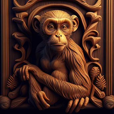 3D model Briches monkey famous animal (STL)