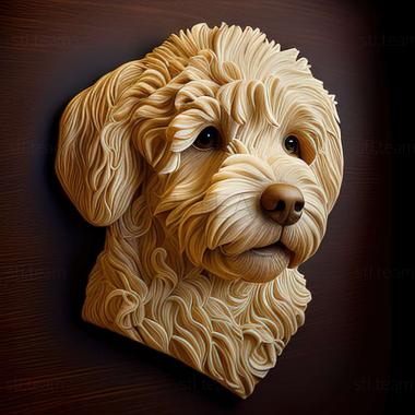 3D model Chien particolor a poile frise dog (STL)
