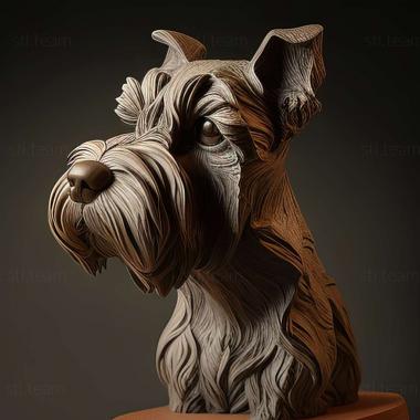 3D model Zwergschnauzer dog (STL)