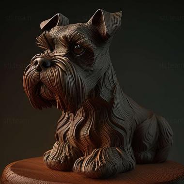 3D model Zwergschnauzer dog (STL)