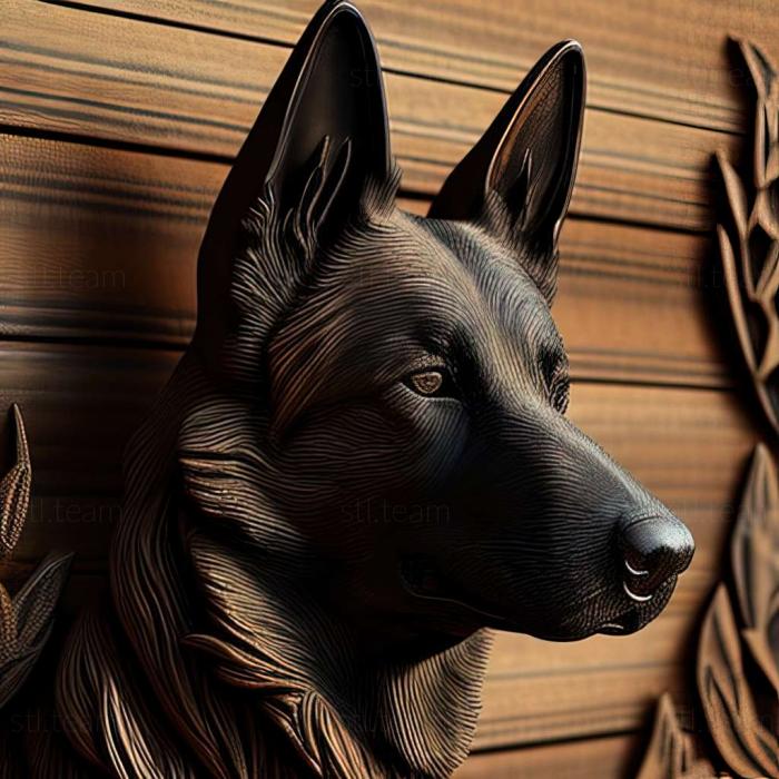 3D model Dutch Shepherd dog (STL)