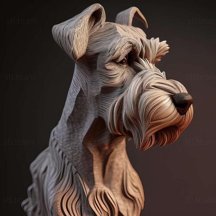 3D модель Собака цвергшнауцер (STL)