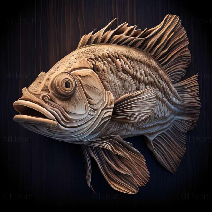 3D model Pseudoancistra fish (STL)