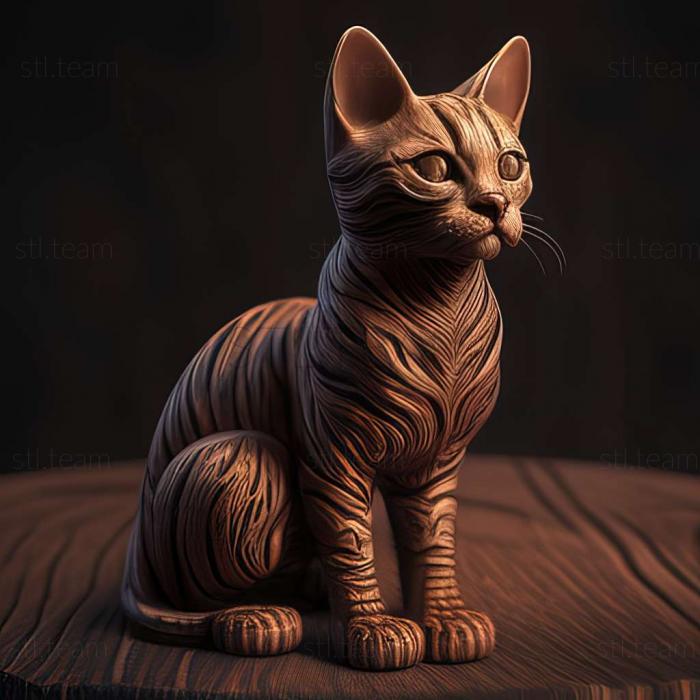 3D model Mekong Bobtail cat (STL)
