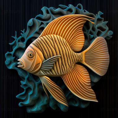 3D model Butterfly fish fish (STL)