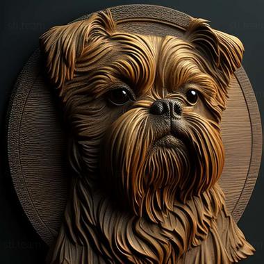 3D model Brussels Griffon dog (STL)