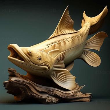 3D model Channel catfish fish (STL)