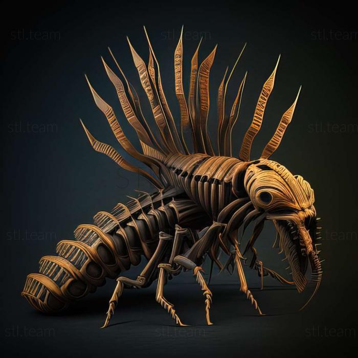 3D model Scolopendra viridis (STL)