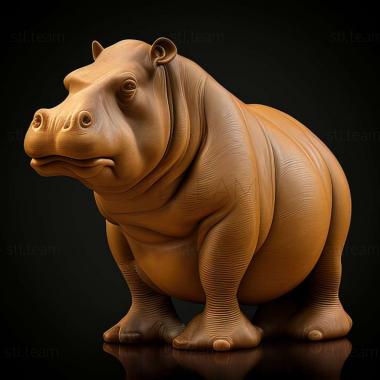 3D model Hippopotamus gorgops (STL)