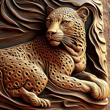 3D model The Leopard of Rudraprayag famous animal (STL)