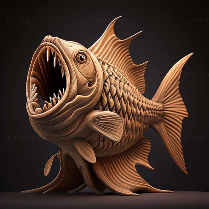3D model Carp  toothed fish (STL)