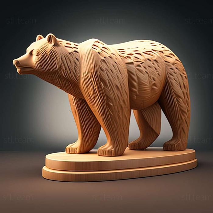 3D модель Вінніпезький ведмідь відома тварина (STL)