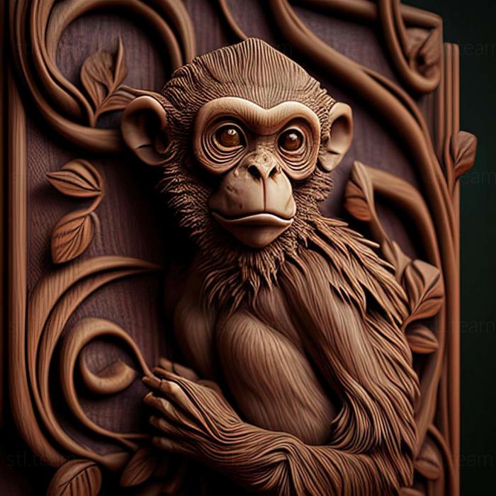 3D model Briches monkey famous animal (STL)