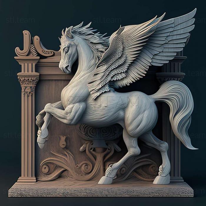 pegasus on stand barocue style