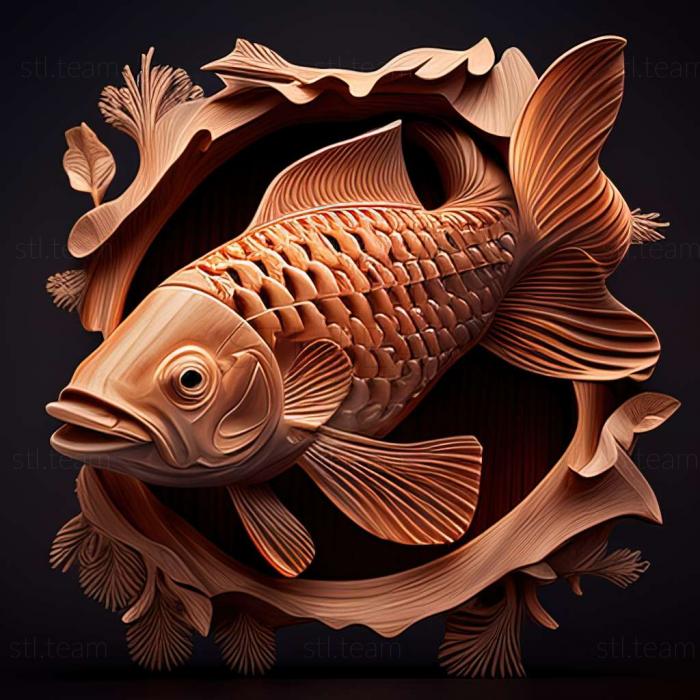 3D model Cherry puntius fish (STL)