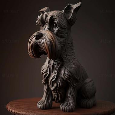 3D model Zwergschnauzer dog (STL)