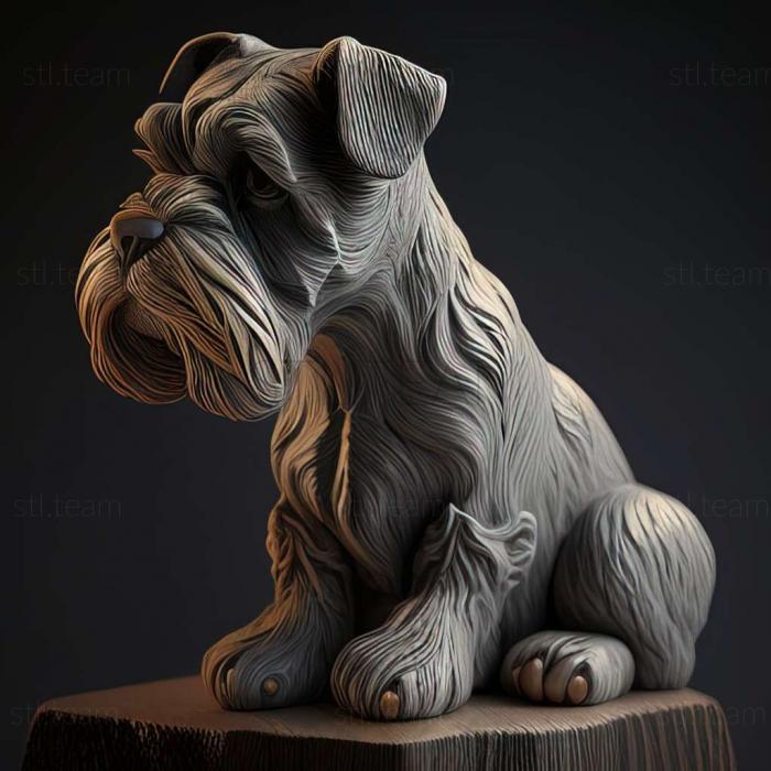 3D model Zwergschnauzer dog (STL)