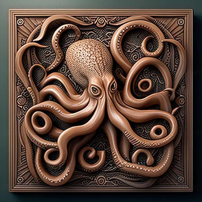 3D модель Octopus bimaculoides (STL)