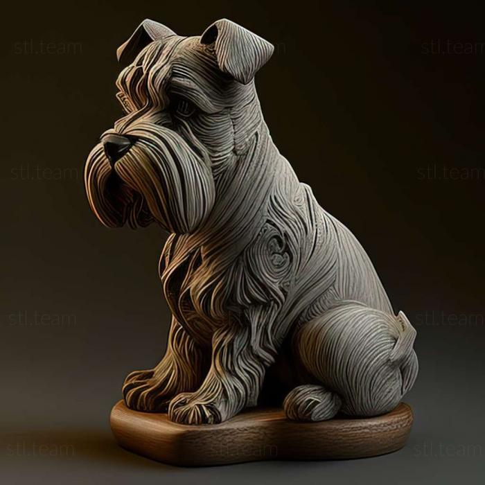 3D model Zwergschnauzer dog (STL)