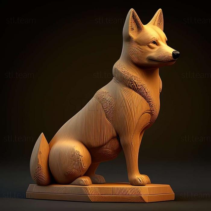 3D model Swedish Valhund dog (STL)