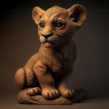 3D model Baby Simba from The Lion King (STL)