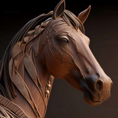 3D model Comanche horse famous animal (STL)