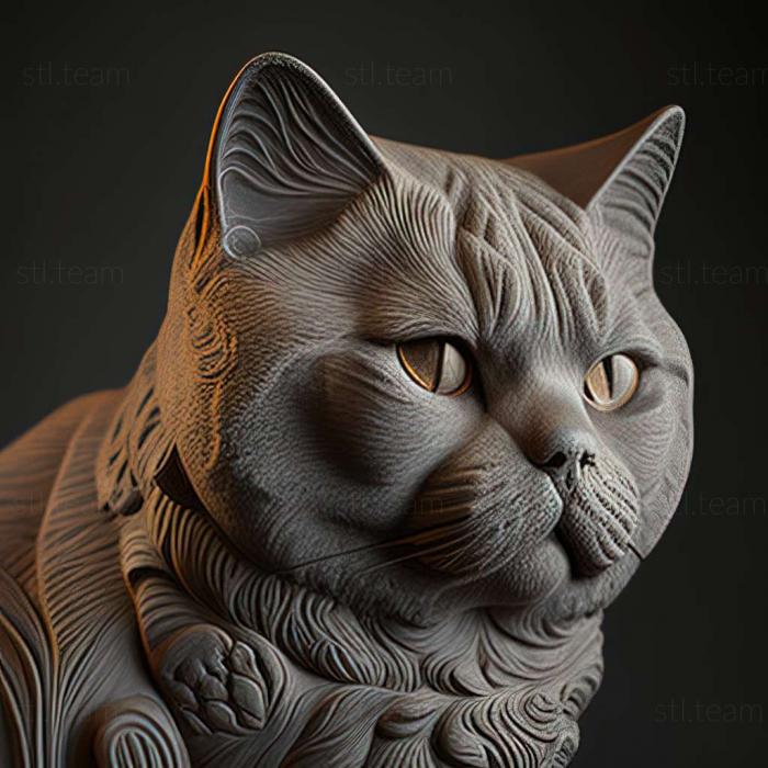 3D модель Британська короткошерста кішка (STL)