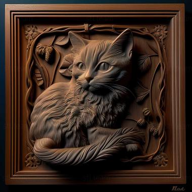 3D model Chantilly Tiffany cat (STL)