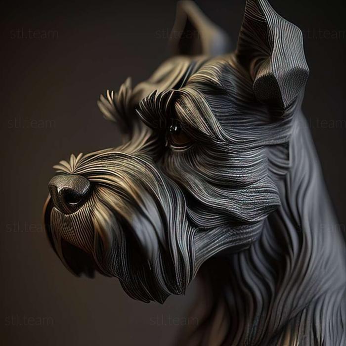 3D model Zwergschnauzer dog (STL)