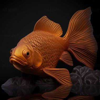 3D model Chocolate oranda fish (STL)