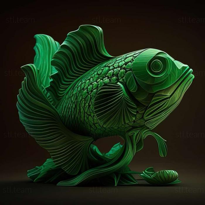 3D model Emerald brochis fish (STL)