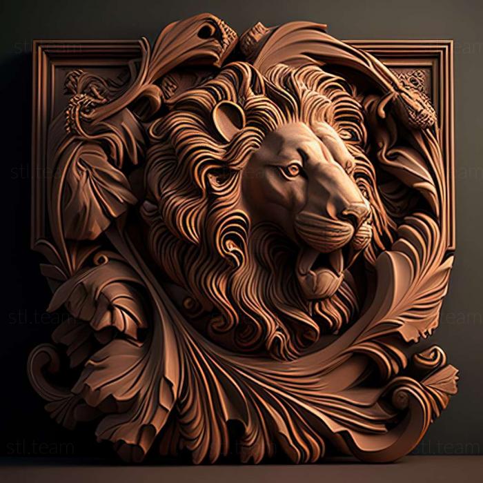 3D модель Знаменита тварина Gripsholm Lion (STL)