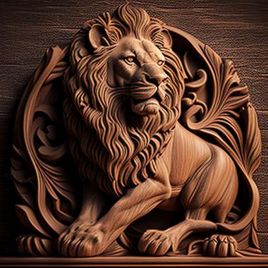 3D модель Gripsholm Lion известное животное (STL)