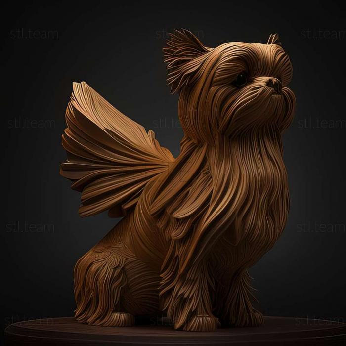 3D model Belgian Griffon dog (STL)