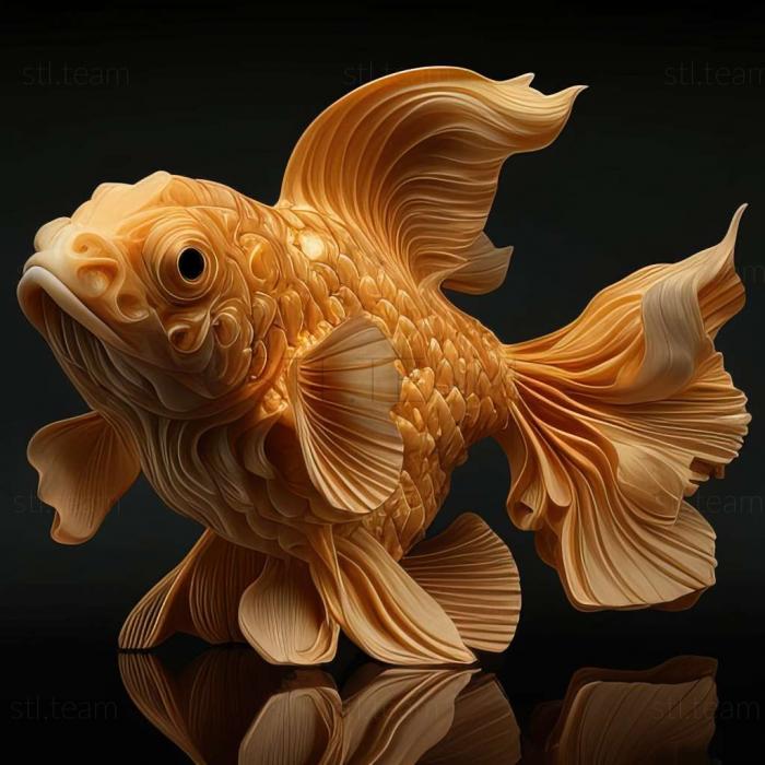 3D модель Кучерява рибка золота рибка (STL)