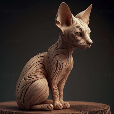 3D model Mexican Hairless cat (STL)