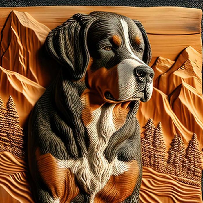 3D модель Большая швейцарская горная собака (STL)