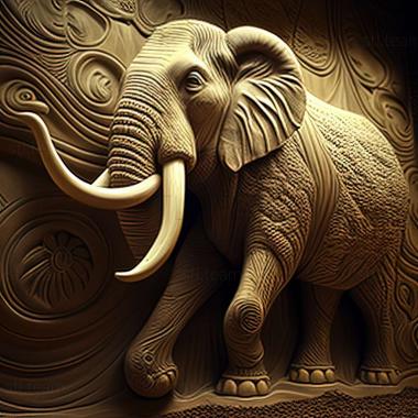 3D model Lena Mammoth famous animal (STL)