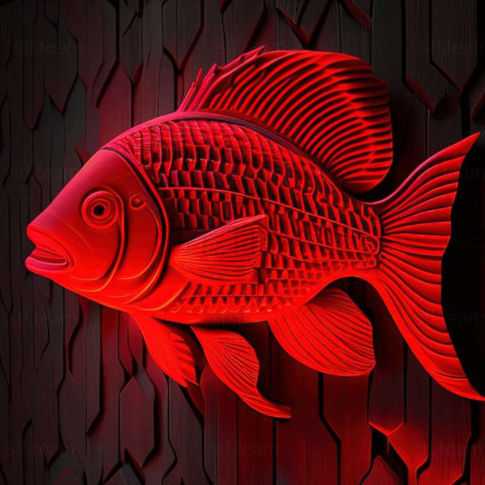 False red neon fish