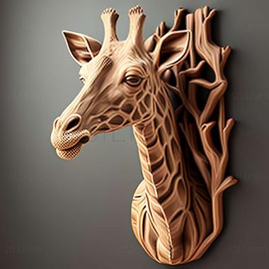 3D model Meadows giraffe famous animal (STL)