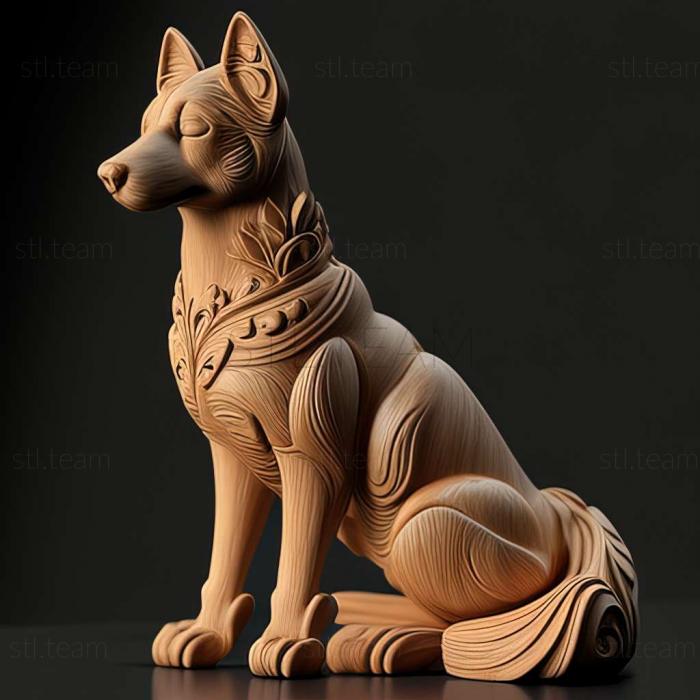 3D model Ryukyu dog breed dog (STL)