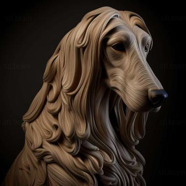 3D model The Afghan Hound dog (STL)