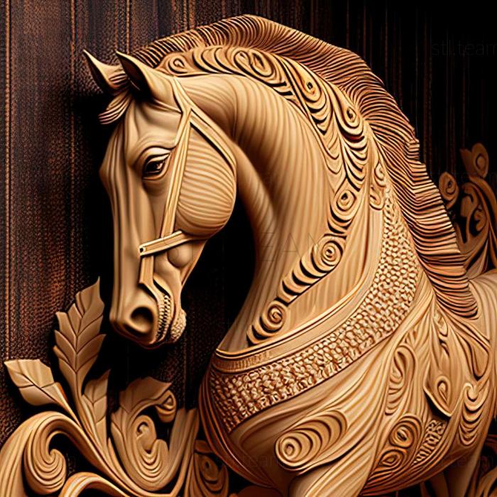 3D модель Кашмирская лошадь известное животное (STL)